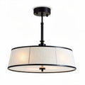 Modern black and white fabric pendant light fixture 40 x 25 x 20cm