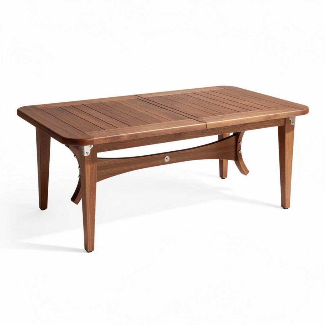 Wooden outdoor coffee table 120 x 80 x 45cm for patio and garden use